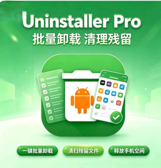 【分享】Uninstaller⭕一键批量卸载手机应用🔥解锁版-个人优选资源共享