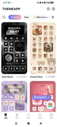 ThemeApp🔕超强壁纸主题组件主题免费用-个人优选资源共享